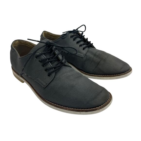Calvin Klein Aggussie Oxford Flat Shoes Men’s 9.5 Dark Grey Nylon Lace-Up - Picture 3 of 10